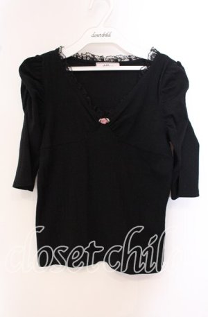 画像: Ank Rouge / プチバラテレコトップス M クロ O-25-09-20-097-CA-TO-OW-OS