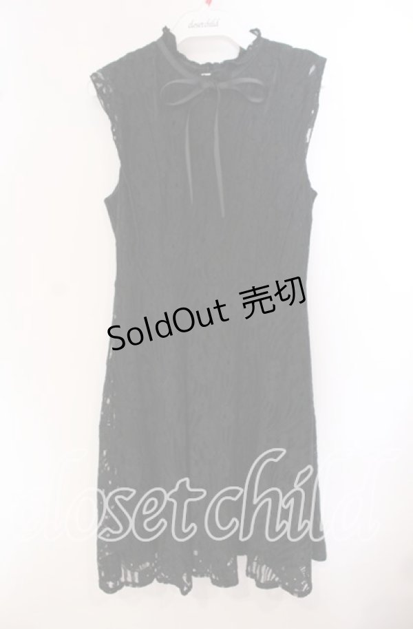 画像1: 【SALE】An MILLE / 総レースノースリワンピース M クロ O-25-09-20-098-EL-OP-OW-ZT207 (1)