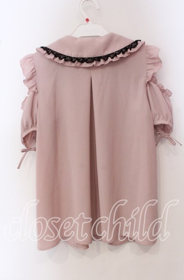 画像3: Secret Honey / レースヨークオープンショルダーブラウス 2 ピンク O-25-09-20-106-CA-BL-OW-ZT300 (3)