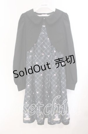 画像: axes femme POETIQUE / クロミ/ティールームワンピース M クロ O-25-09-20-109-AX-OP-OW-OS