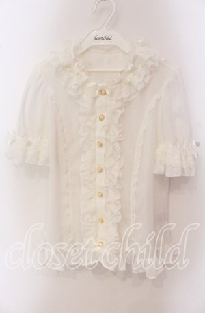 画像: Angelic Pretty / Cute Ribbonシフォンブラウス  シロ O-25-09-20-110-AP-BL-OW-OS