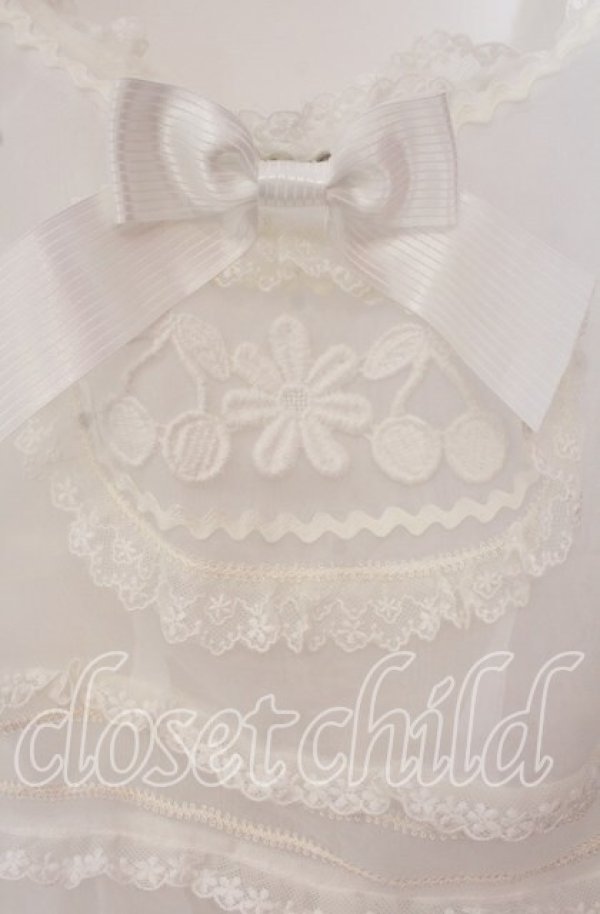 画像2: BABY,THE STARS SHINE BRIGHT / Sweet Cherries Cafe Girl エプロン  シロ O-25-09-20-111-BA-TO-OW-OS (2)