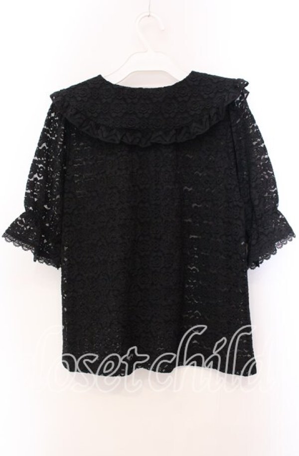 画像3: m petit by misako / AOKレースブラウス M クロ O-25-09-20-112-LO-BL-OW-ZT361 (3)