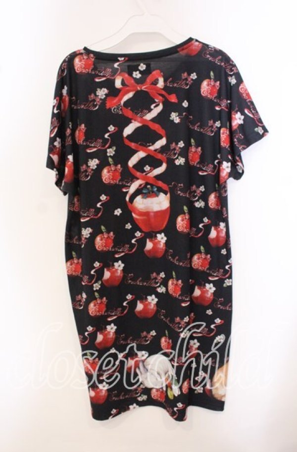 画像3: Enchantlic Enchantilly / 午後3時のクイーンバニーカットソーワンピース  クロ×アカ O-25-09-20-113-LO-OP-OW-OS (3)