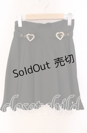 画像: Rojita / ハートビジュバックルフレアスカート M クロ O-25-09-20-117-LO-SK-OW-OS