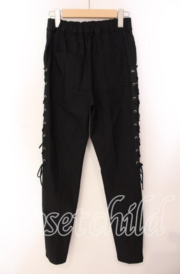画像3: NieR Clothing / 高品質SIDE BRAID×4FAKE ZIP STYLISH PANTS パンツ  ブラック O-25-09-20-127-PU-PA-IG-ZT239 (3)