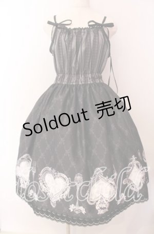 画像: Enchantlic Enchantilly / トランプティータイムジャンパースカート  クロ O-25-09-20-014-LO-OP-OW-OS