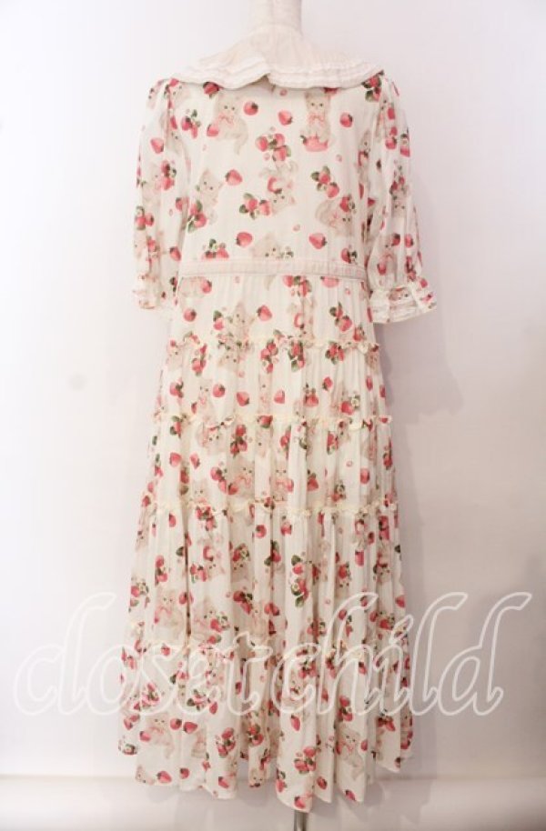 画像5: alcali / alcali × misako aoki/サイベリアンストロベリーワンピース  アイボリー O-25-09-20-019-LO-OP-OW-OS (5)