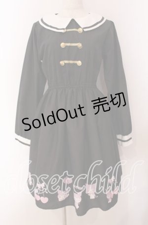 画像: サンリオ / ナポレオンプリントワンピース M クロ O-25-09-20-020-EL-OP-OW-OS