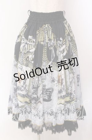 画像: Triple fortune / カイザーカッツェスカート  ブラック×ホワイト O-25-09-20-023-EL-SK-OW-OS