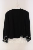 画像3: KANEKO ISAO / 花刺繍ノーカラージャケット  クロ O-25-09-22-031-EL-JA-OW-ZT054 (3)