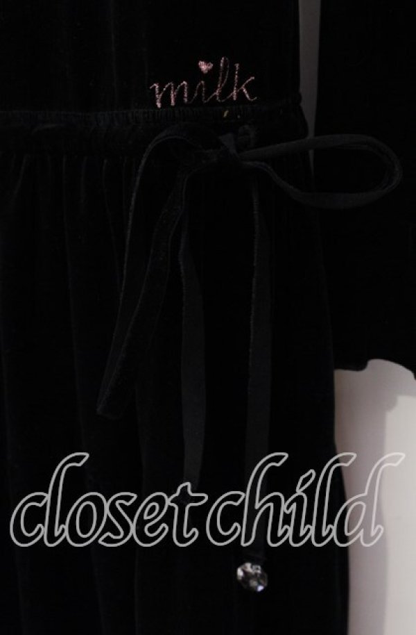 画像2: MILK / ベロアワンピース  クロ O-25-09-22-034-ML-OP-IG-ZT382 (2)