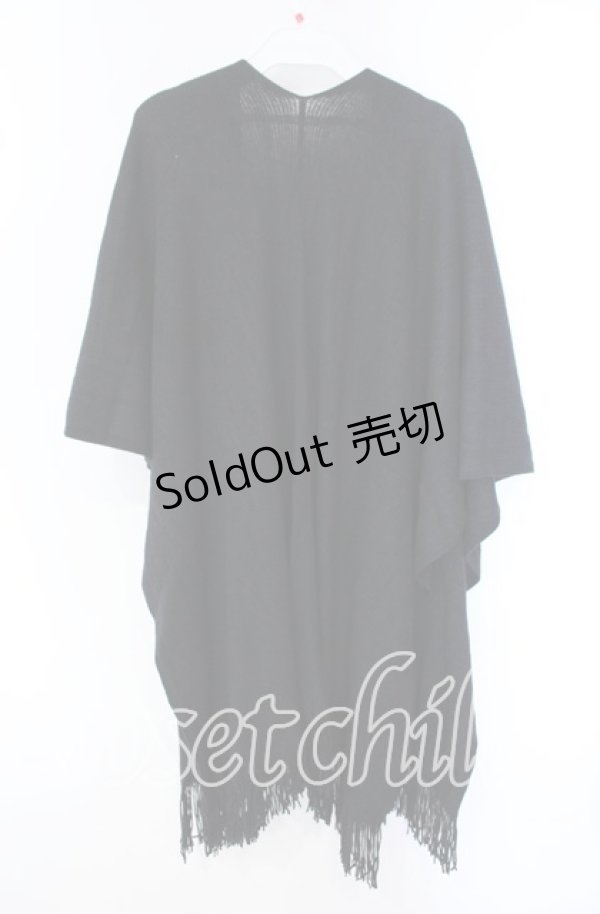 画像3: NieR Clothing / 2WAYポケット付きケープ風ニットカーディガン【BLACK】  ブラック O-25-09-22-045-PU-TO-IG-ZT320 (3)