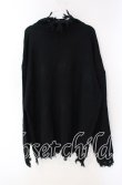 画像3: NieR Clothing / ハイネックDAMAGE UNISEX KNIT ニット  ブラック O-25-09-22-046-PU-TO-IG-OS (3)