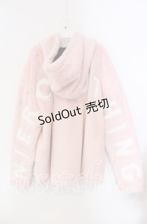画像2: 【SALE】NieR CLOTHING / 超ふわもこBACK LOGO ZIP OUTER【PINK】アウター  ピンク O-25-09-22-049-PU-CO-IG-ZT-C046 (2)