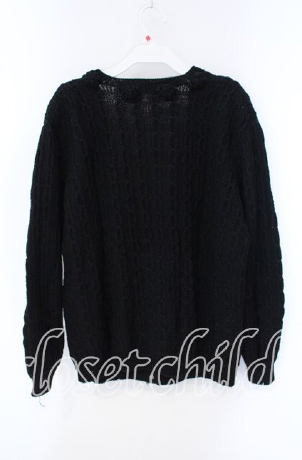 画像3: KANEKO ISAO / ローズモチーフカーディガン  クロ O-25-09-22-055-EL-TO-OW-OS (3)