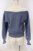 画像3: axes femme POETIQUE / カシュクールレイヤードプルオーバー M ブルー×オフ O-25-09-22-064-AX-TO-IG-OS (3)