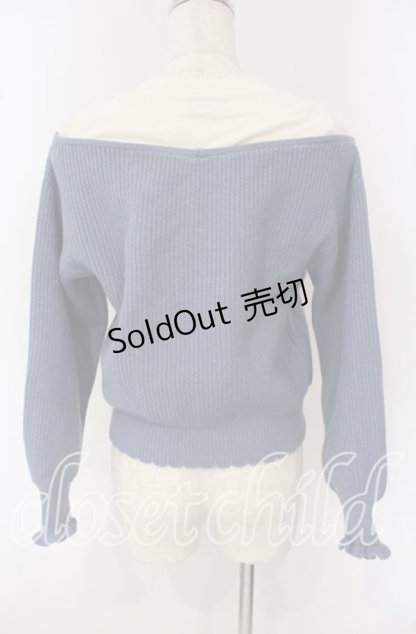 画像3: axes femme POETIQUE / カシュクールレイヤードプルオーバー M ブルー×オフ O-25-09-22-064-AX-TO-IG-OS (3)