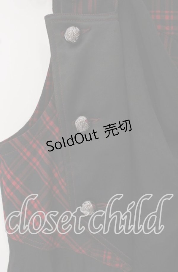 画像2: ALGONQUINS / ナポレオンアシメジレ  レッド×ブラック O-25-09-22-065-AL-TO-IG-OS (2)