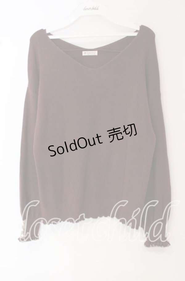 画像1: axes femme / メローウォッシャブルニット  ブラウン O-25-09-22-070-AX-TO-IG-OS (1)