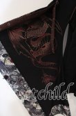 画像2: Qutie Frash / 龍プリントボア着物袖パーカー  ブラック×レッド O-25-09-22-071-QU-CO-IG-OS (2)