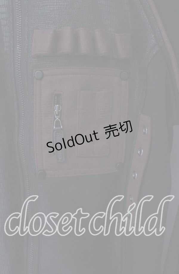 画像3: Qutie Frash / 龍プリントボア着物袖パーカー  ブラック×レッド O-25-09-22-071-QU-CO-IG-OS (3)