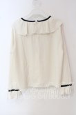 画像2: Fi.n.t / パイピングリボンラッフルカラーブラウス  アイボリー O-25-09-22-074-CA-BL-IG-ZT372 (2)