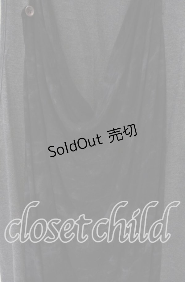 画像2: ALGONQUINS / カットドレープジレ  グレー×ブラック O-25-09-22-076-AL-TO-IG-OS (2)