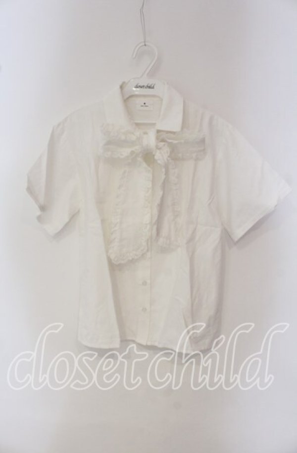 画像1: merry jenny / フリルボウタイブラウス  シロ O-25-09-22-080-LO-BL-IG-ZT268 (1)