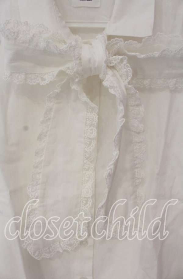 画像2: merry jenny / フリルボウタイブラウス  シロ O-25-09-22-080-LO-BL-IG-ZT268 (2)