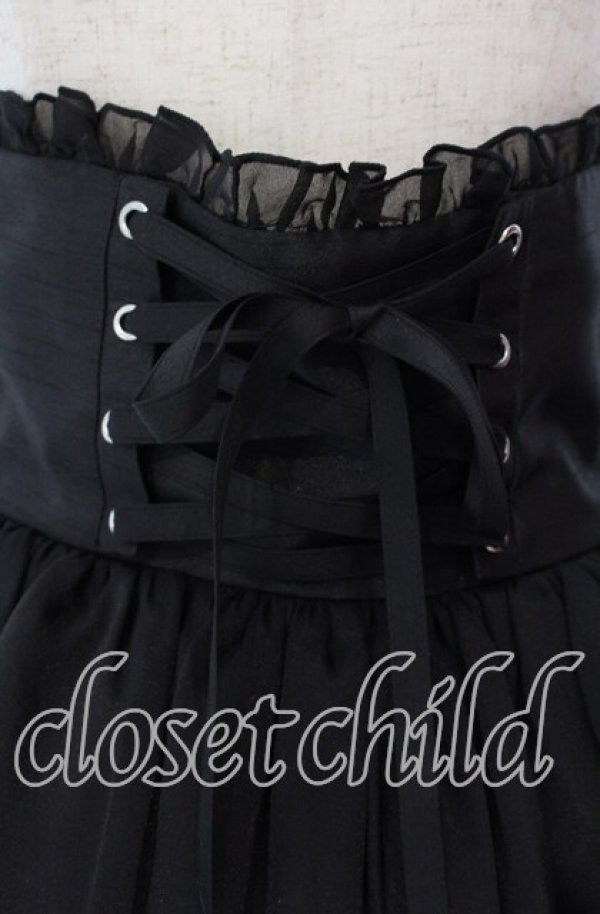 画像2: Moi-meme-Moitie / セレスティアゴシック・ハイウエストスカート(ミニ)  ブラック O-25-09-22-014-MO-SK-IG-OS (2)