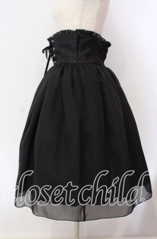 画像3: Moi-meme-Moitie / セレスティアゴシック・ハイウエストスカート(ミニ)  ブラック O-25-09-22-014-MO-SK-IG-OS (3)