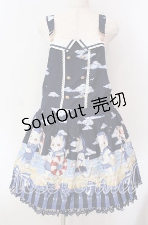 画像: To Alice / セーラーキャットサロペット M ネイビー O-25-09-22-015-LO-OP-OW-OS