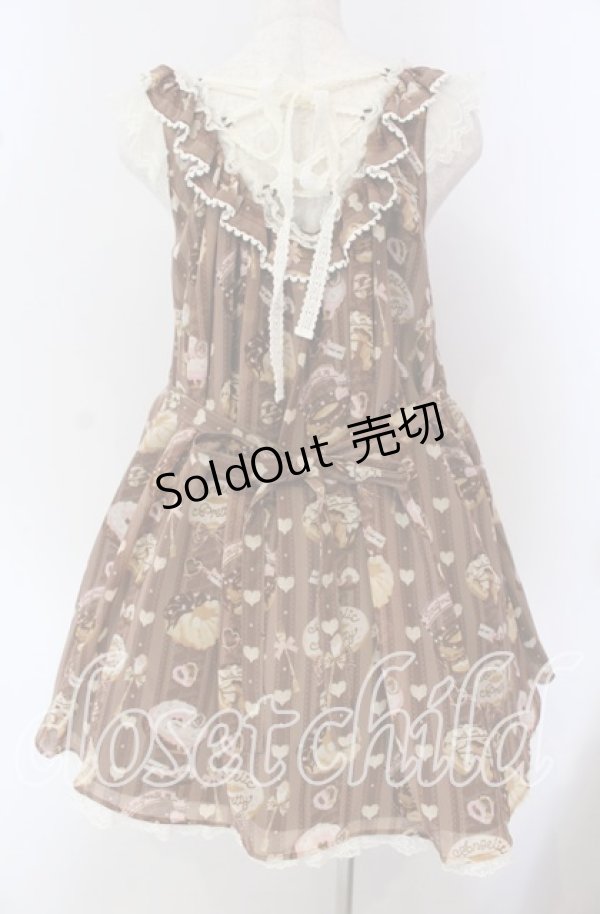 画像5: Angelic Pretty / Melty Creamドーナツラウンドジャンパースカート  ブラウン O-25-09-22-016-AP-OP-OW-OS (5)