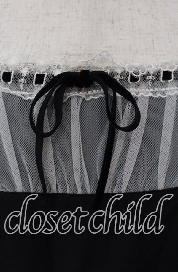 画像2: Emily Temple cute / pippiフロッキーptサロンワンピース  アイボリー×クロ O-25-09-22-020-ET-OP-OW-ZT382 (2)