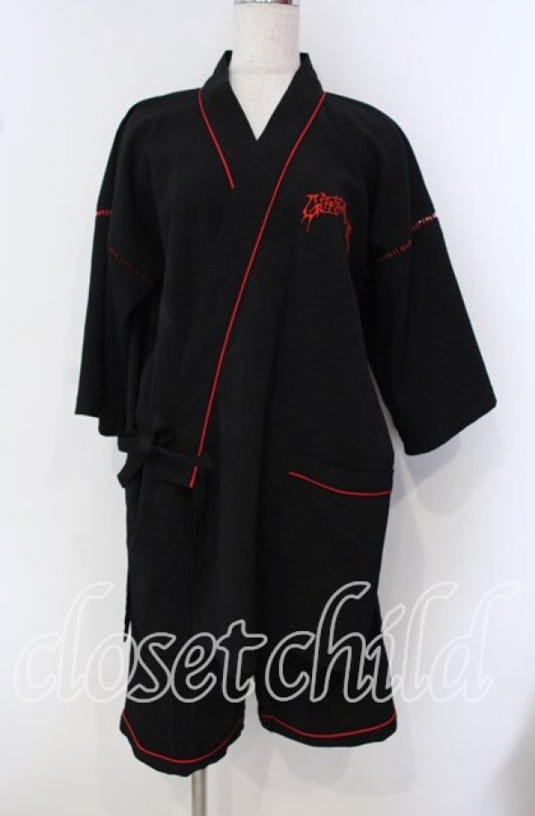 画像1: Grrr the Lipper / ≪赫夏≫甚平 F ブラック×レッド O-25-09-23-001-PU-TO-OW-ZT063 (1)