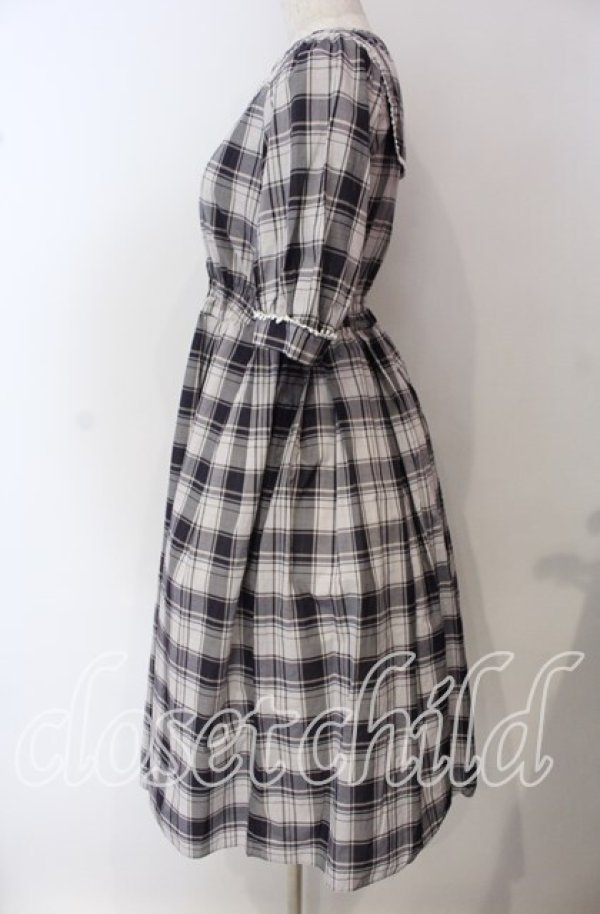 画像3: Emily Temple cute / Sailor Tartanワンピース  ネイビー×シロ O-25-09-23-003-ET-OP-IG-ZT217 (3)