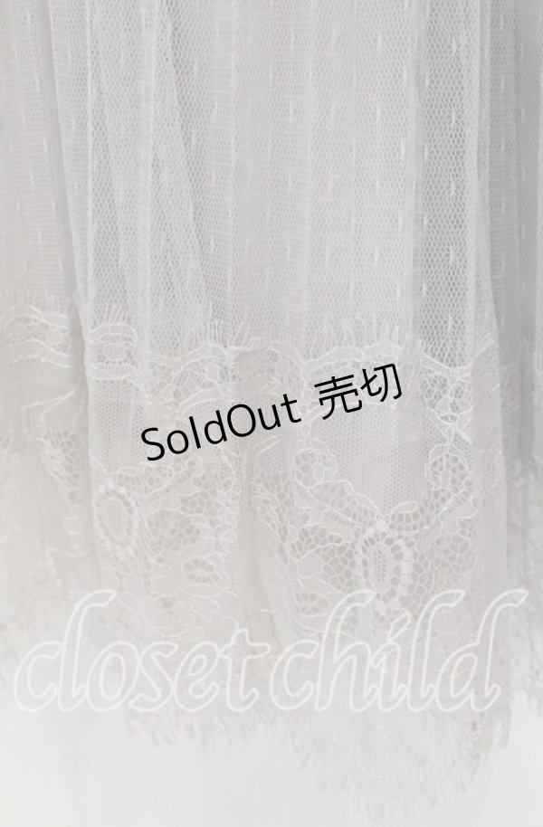 画像2: Fi.n.t / レース使いチュールプリーツスカート  グレー O-25-09-23-038-CA-SK-IG-ZT361 (2)