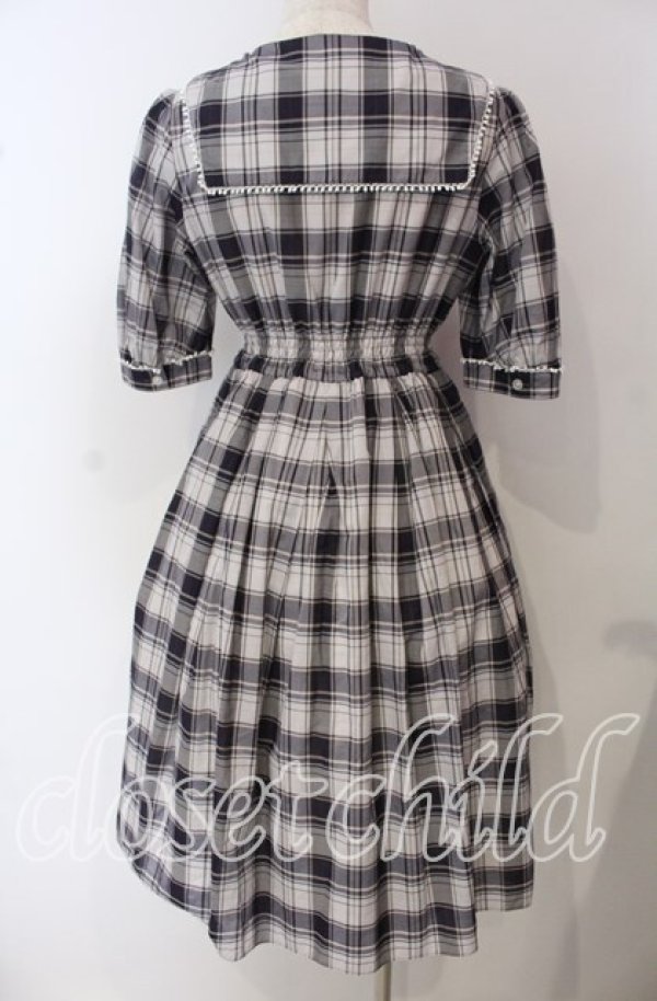 画像4: Emily Temple cute / Sailor Tartanワンピース  ネイビー×シロ O-25-09-23-003-ET-OP-IG-ZT217 (4)