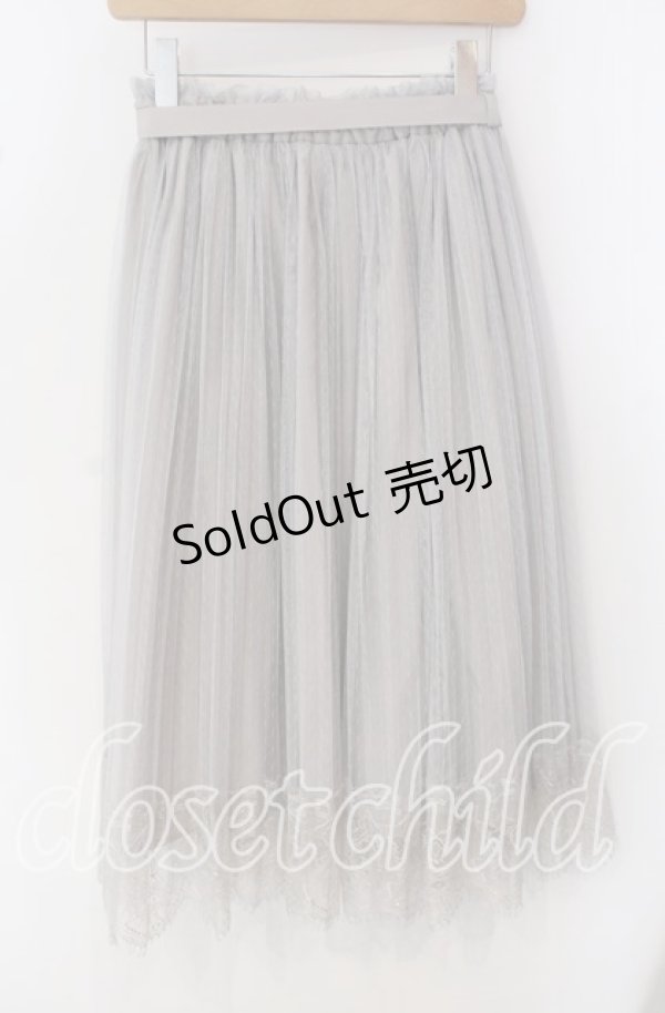 画像3: Fi.n.t / レース使いチュールプリーツスカート  グレー O-25-09-23-038-CA-SK-IG-ZT361 (3)