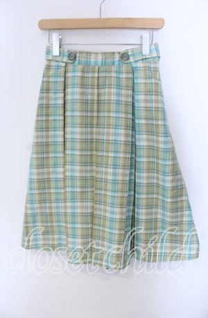 画像: Fi.n.t / パステルチェックプリーツスカート  グリーン O-25-09-23-039-CA-SK-IG-ZT361