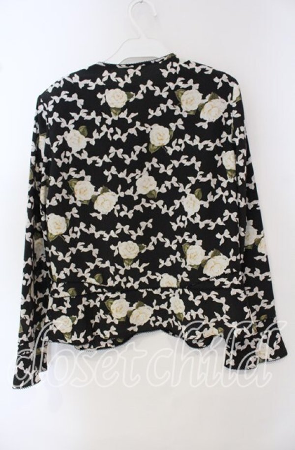 画像3: INGEBORG / 花＆リボン柄ブラウス  クロ O-25-09-23-051-LO-BL-OW-ZI (3)