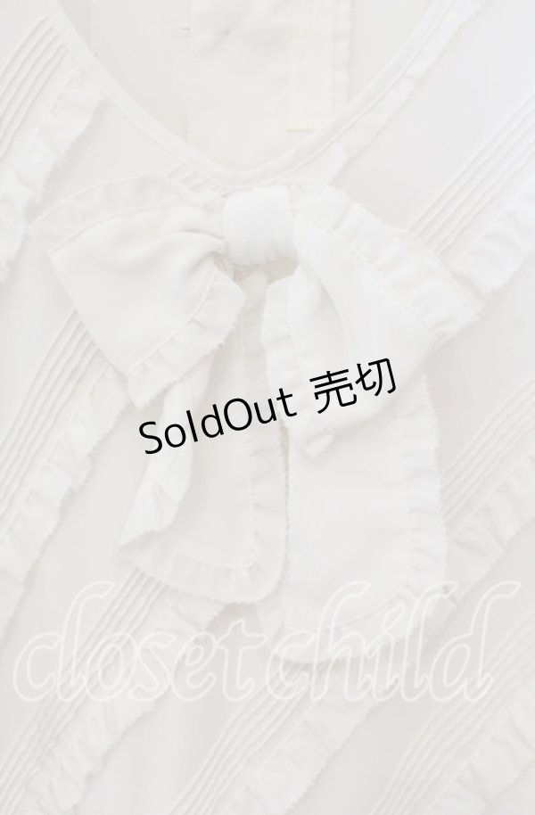 画像2: 【SALE】INGEBORG / 斜めピンタック使いブラウス  シロ O-25-09-23-056-LO-BL-OW-ZT262 (2)