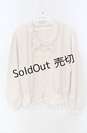 画像: KANEKO ISAO / 3つリボンブラウス  アイボリー O-25-09-23-057-EL-BL-OW-ZI