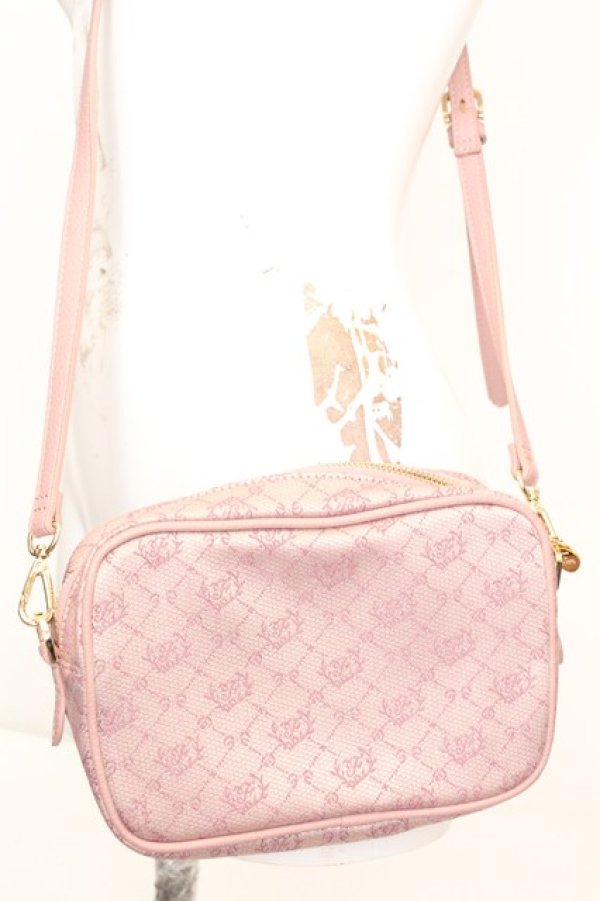 画像1: Maison de FLEUR / フルールジャガードショルダーバッグ  ピンク O-25-09-23-1001-LO-BG-IG-ZT335 (1)