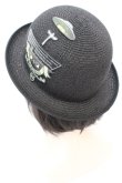 画像3: Fish Born Chips / ss BOWLER ハット 56〜58cm ブラック O-25-09-23-1041-LO-AC-IG-ZT387 (3)