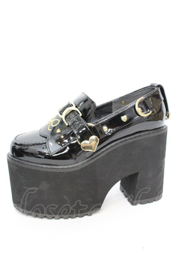 画像3: DearMyLove / NEEDY GIRL OVERDOSE コラボ あめちゃんモデルローファーパンプス 23.5cm クロ O-25-09-23-1051-EL-SH-IG-ZT-K017 (3)