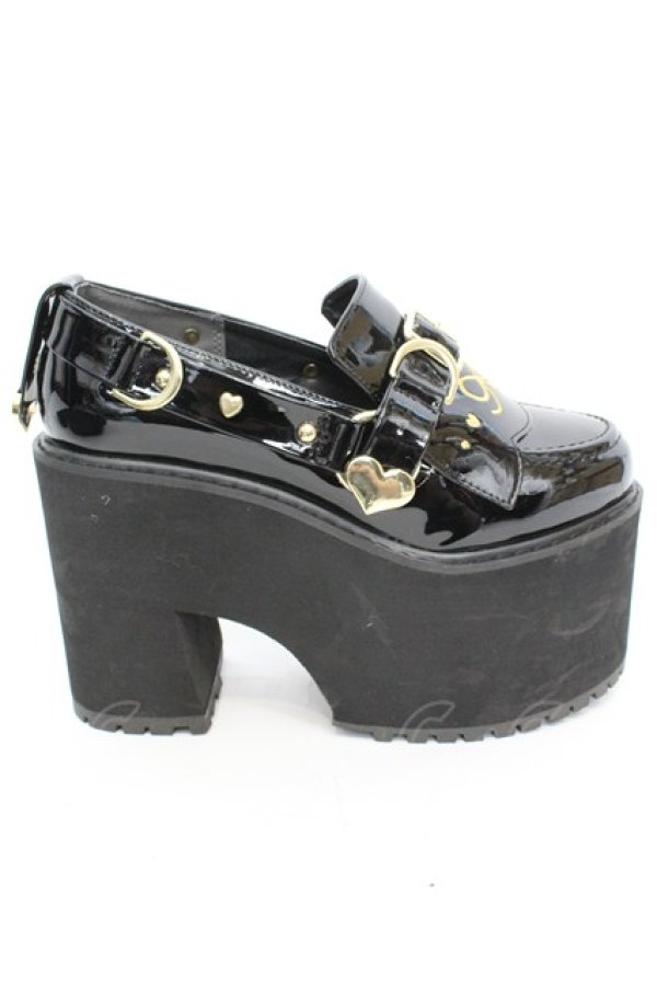 画像6: DearMyLove / NEEDY GIRL OVERDOSE コラボ あめちゃんモデルローファーパンプス 23.5cm クロ O-25-09-23-1051-EL-SH-IG-ZT-K017 (6)