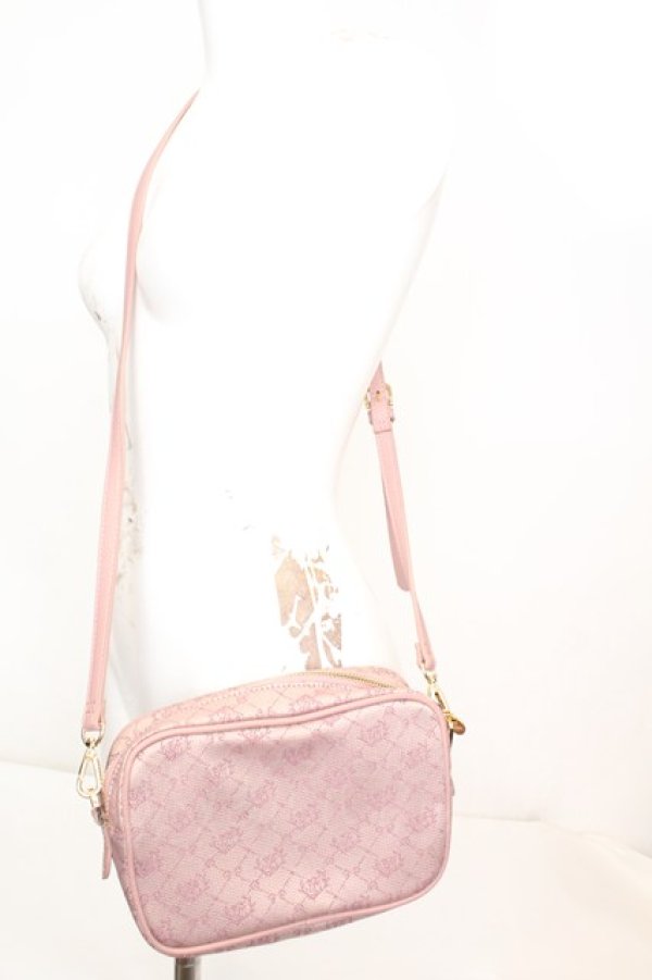 画像2: Maison de FLEUR / フルールジャガードショルダーバッグ  ピンク O-25-09-23-1001-LO-BG-IG-ZT335 (2)