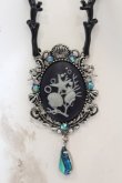 画像1: axes femme POETIQUE / アクアマリンカメオ風ネックレス  ネイビー O-25-09-23-1012-AX-AC-OW-ZT394-F003 (1)